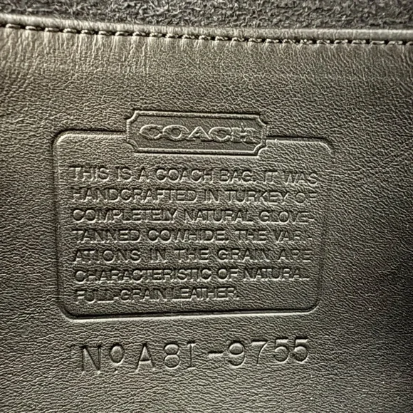 Vintage Coach Black Leather Bag - Picture 6 of 7